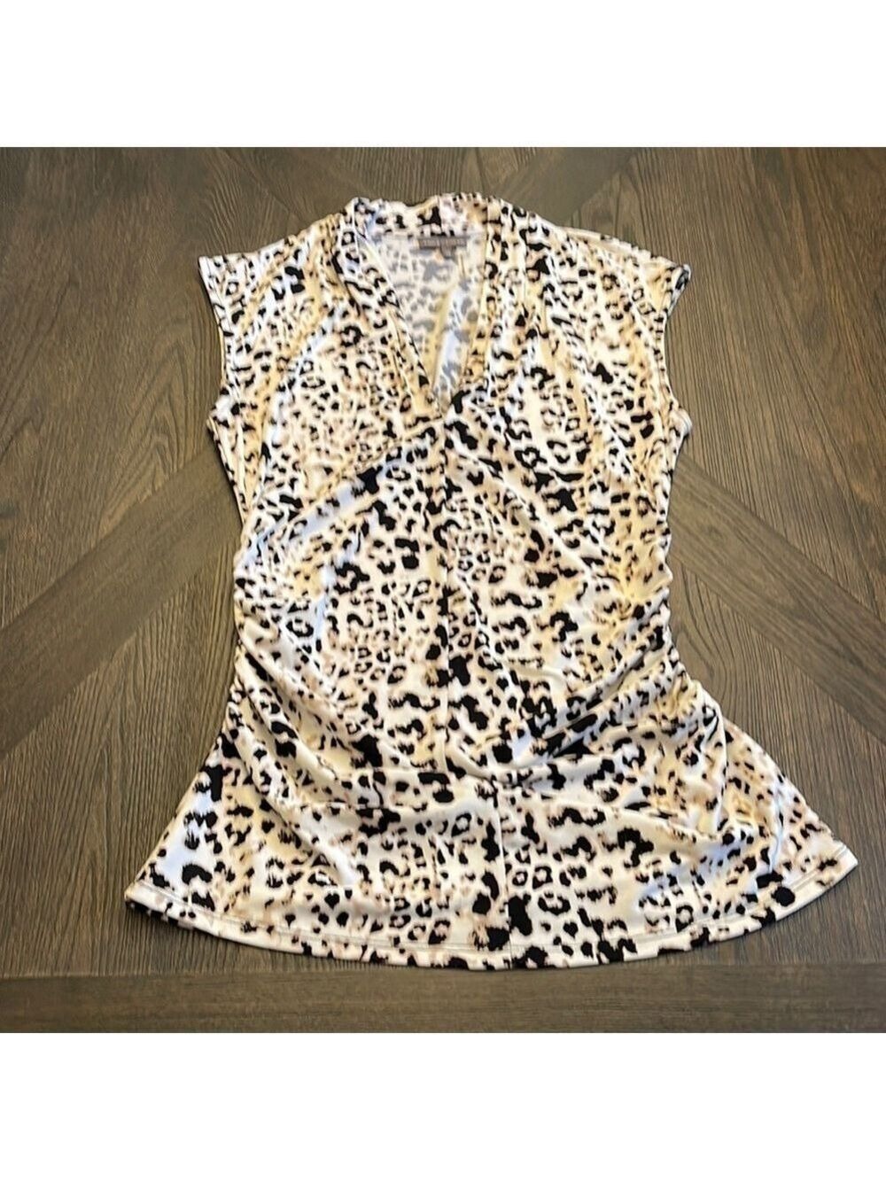 Vince Camuto Animal Print Top Size Medium